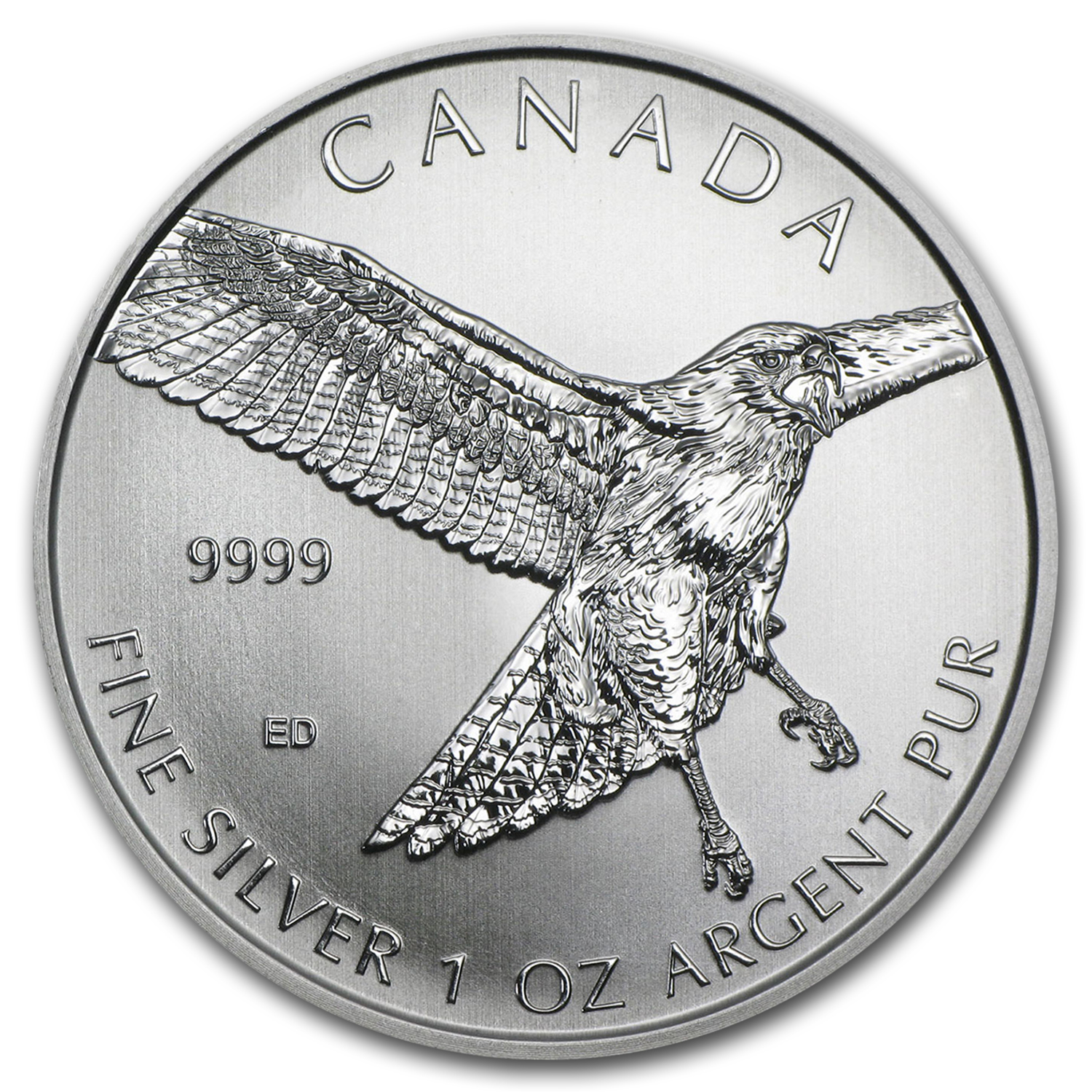 Buy 2015 RCM 1 oz Silver Birds of Prey Series Red-Tailed Hawk - Click Image to Close