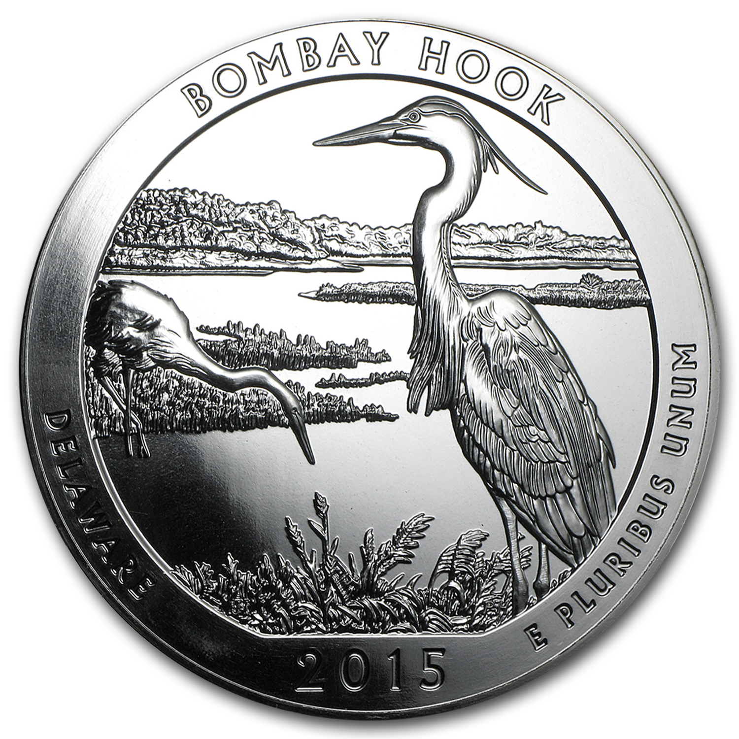 Buy 2015 5 oz Silver ATB Bombay Hook National Wildlife Refuge, DE - Click Image to Close