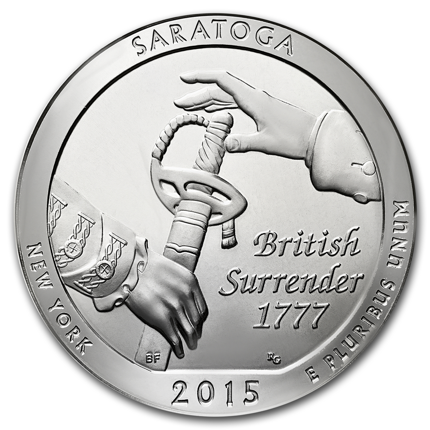 Buy 2015 5 oz Silver ATB Saratoga National Park, NY - Click Image to Close