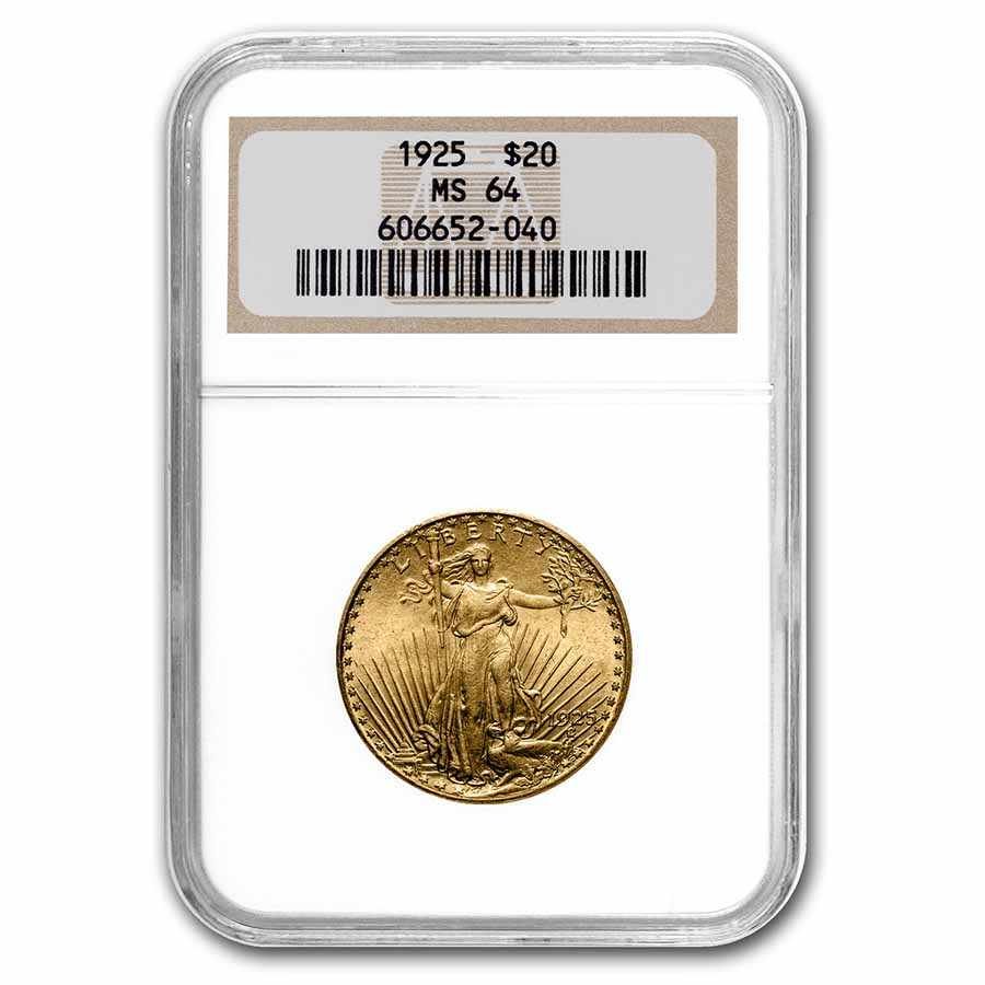 Buy 1925 $20 Saint-Gaudens Gold Double Eagle MS-64 NGC