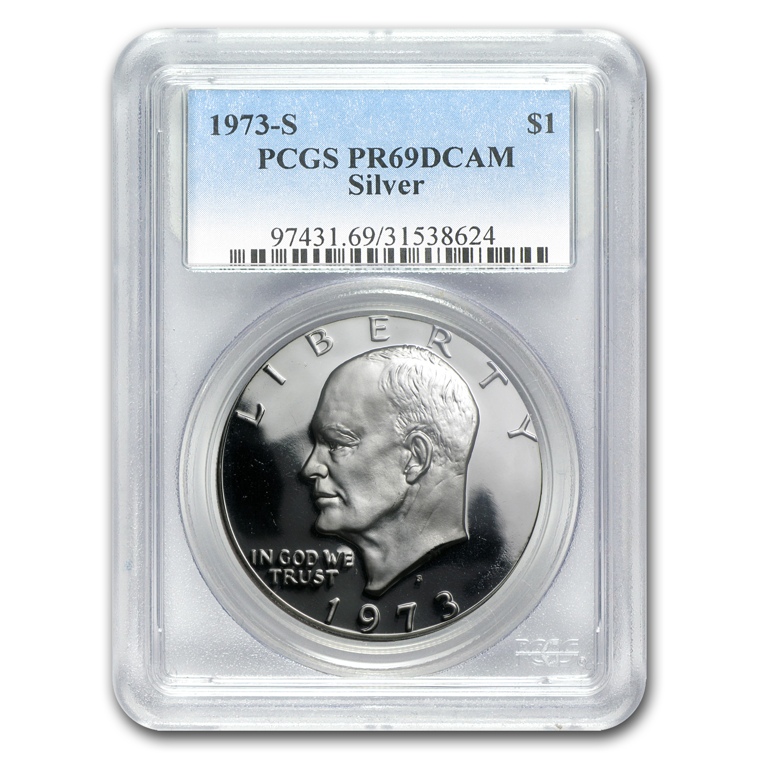 Buy 1973-S Silver Eisenhower Dollar PR-69 DCAM PCGS