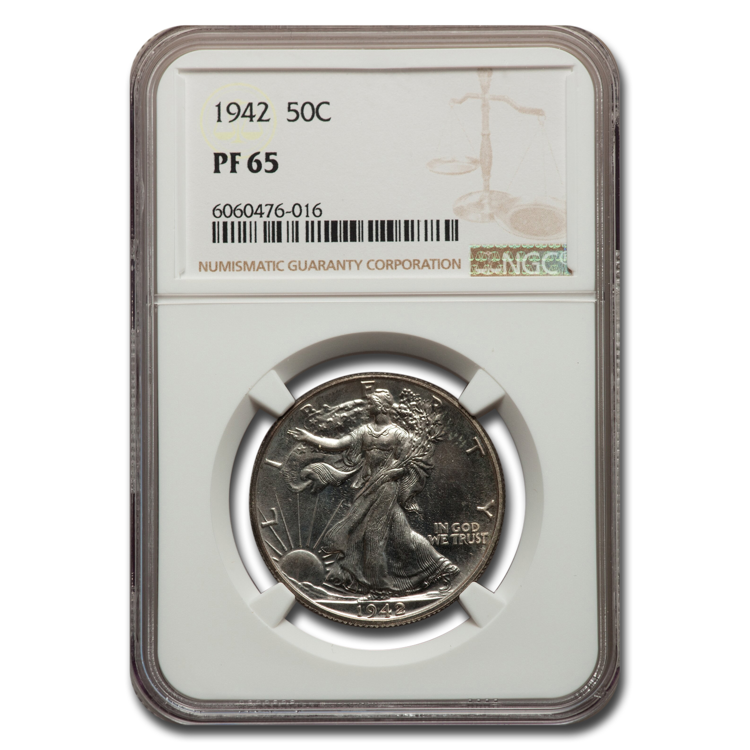 Buy 1942 Walking Liberty Half Dollar PF-65 NGC