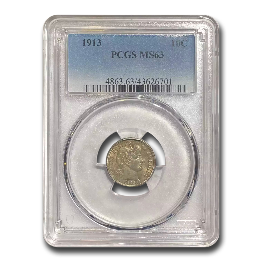 Buy 1913 Barber Dime MS-63 PCGS