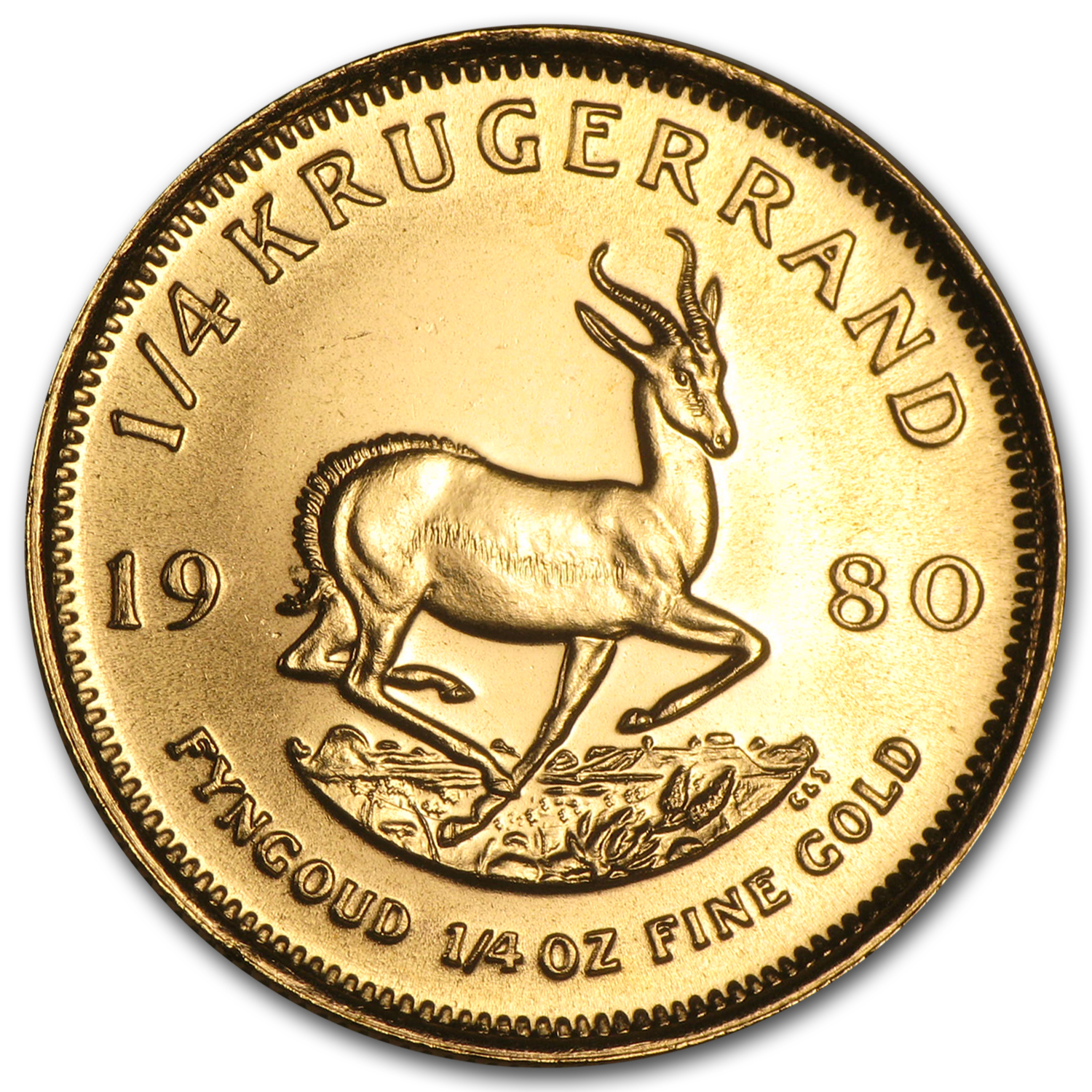 Buy 1980 South Africa 1/4 oz Gold Krugerrand BU - Click Image to Close