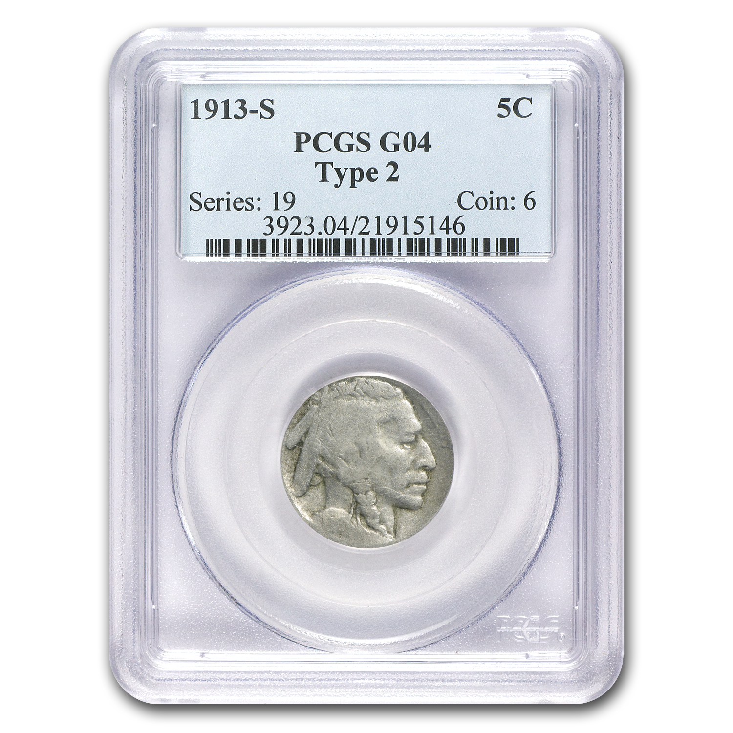 Buy 1913-S Buffalo Nickel Type-II Good-4 PCGS