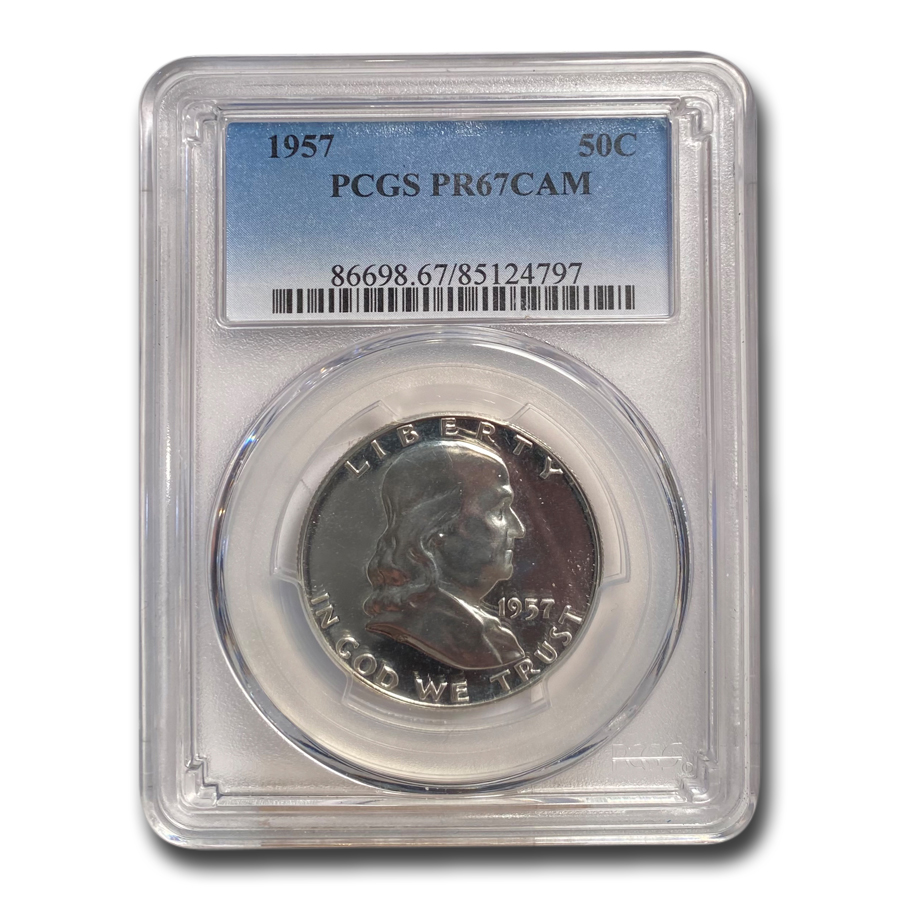 Buy 1957 Franklin Half Dollar PR-67 Cameo PCGS