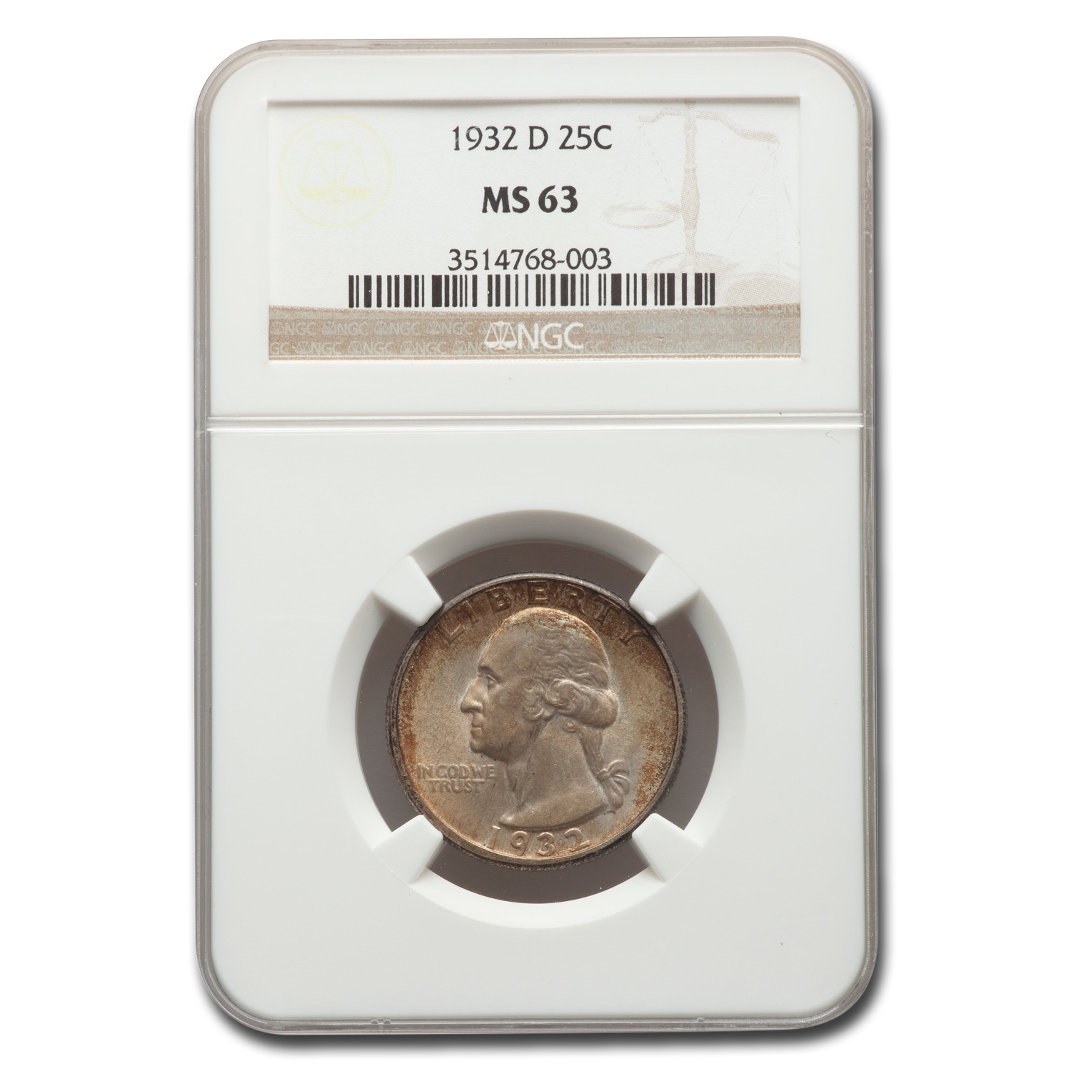 Buy 1932-D Washington Quarter MS-63 NGC