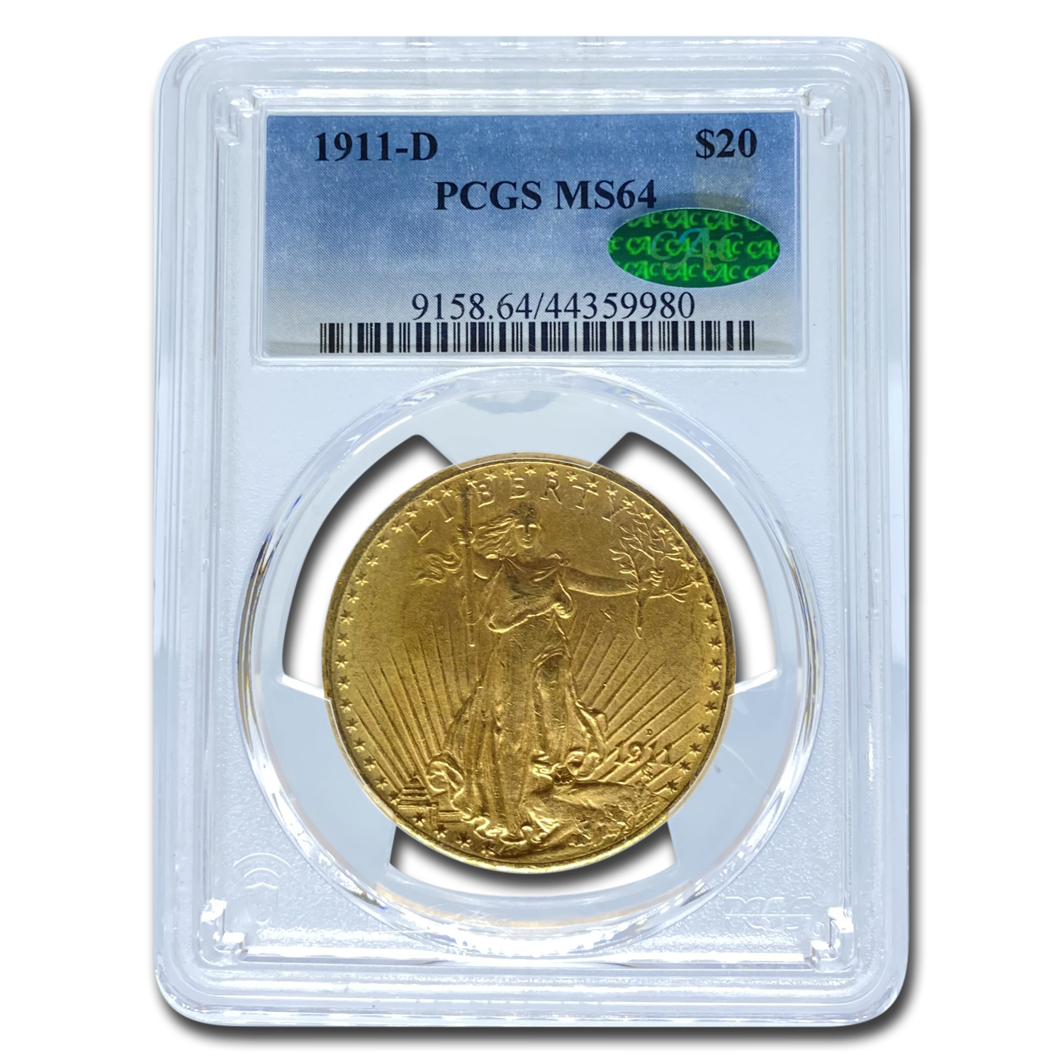 Buy 1911-D $20 Saint-Gaudens Gold Double Eagle MS-64 PCGS CAC
