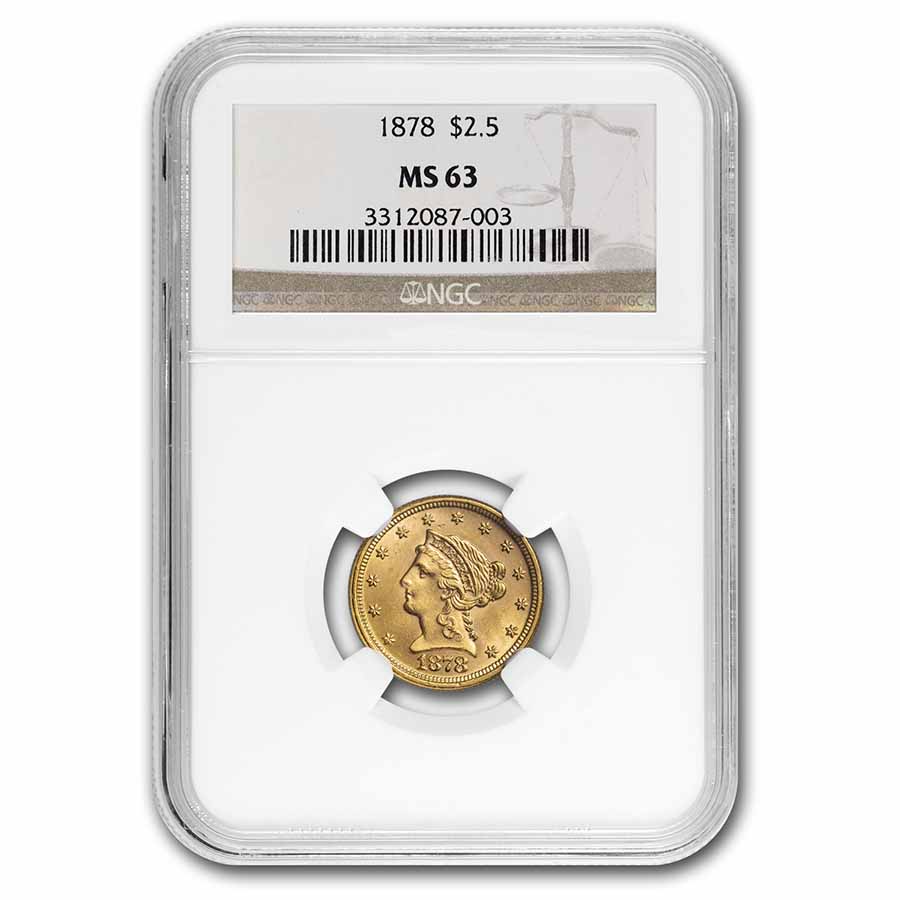 Buy 1878 $2.50 Liberty Gold Quarter Eagle MS-63 NGC