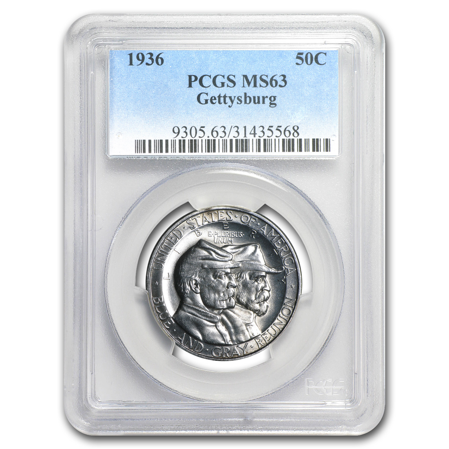 Buy 1936 Battle of Gettysburg Half Dollar MS-63 PCGS