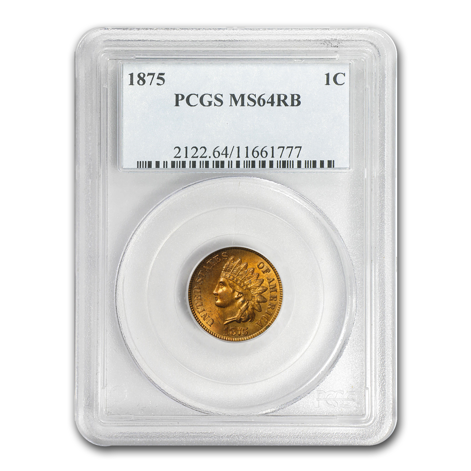 Buy 1875 Indian Head Cent MS-64 PCGS (Red/Brown)
