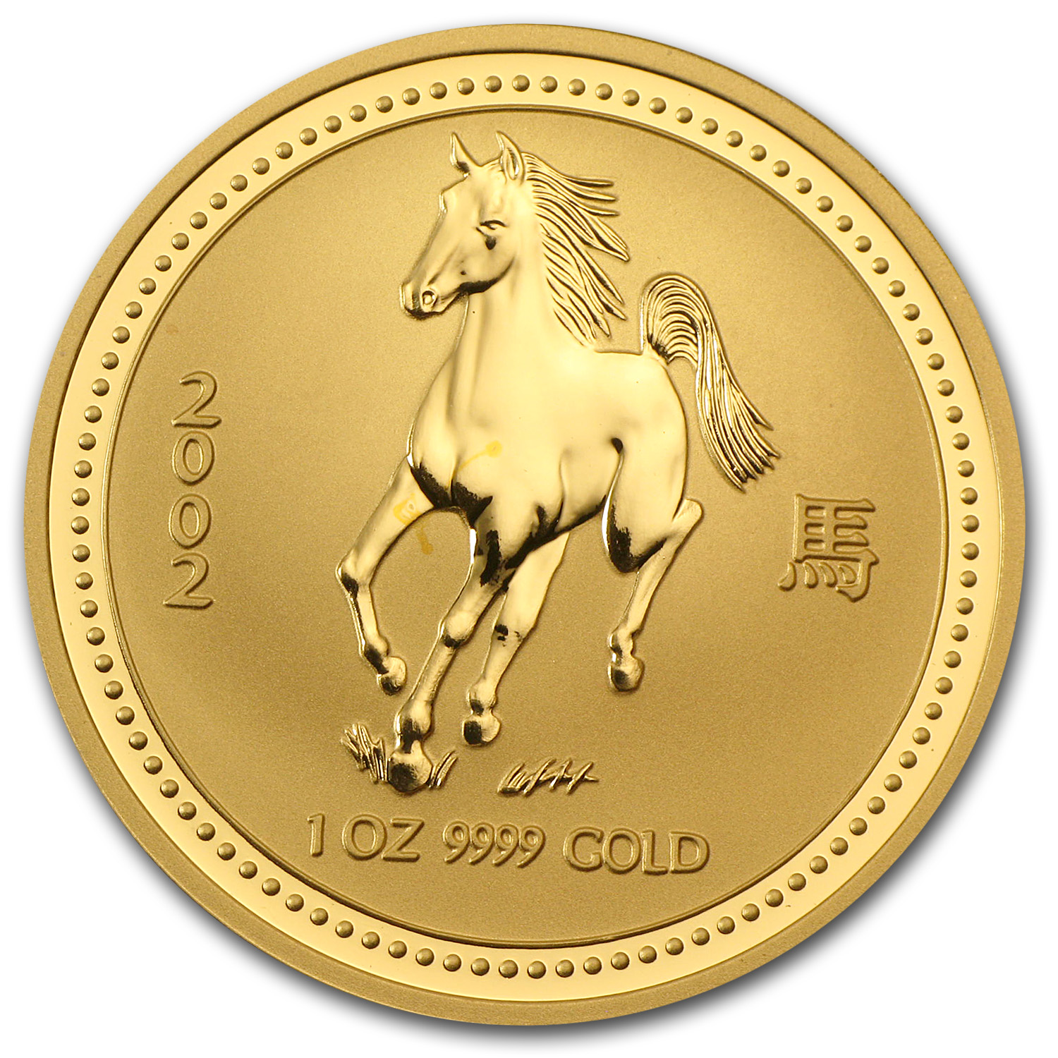 Buy 2002 Australia 1 oz Gold Lunar Horse BU (Series I)