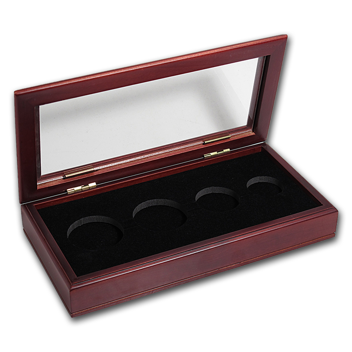 Buy Glass Top Wood Presentation Box - 4 Coin Set (Gold Eagles)