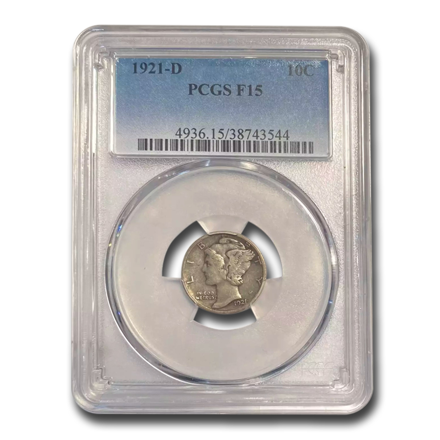 Buy 1921-D Mercury Dime Fine-15 PCGS