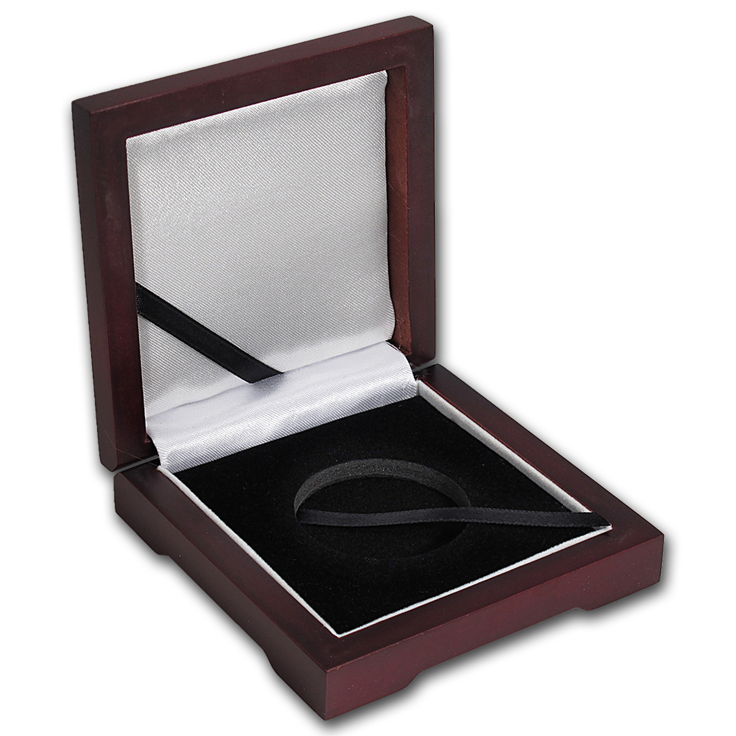 Buy Single Coin Wood Presentation Box - Fits Up to 40 mm (Mahogany) - Click Image to Close