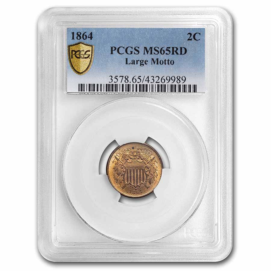 Buy 1864 Two Cent Piece MS-65 PCGS (Red)