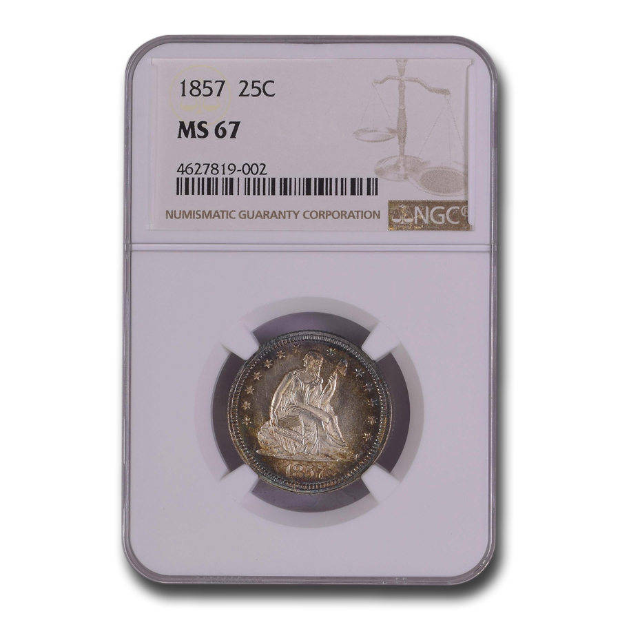 Buy 1857 Liberty Seated Quarter MS-67 NGC
