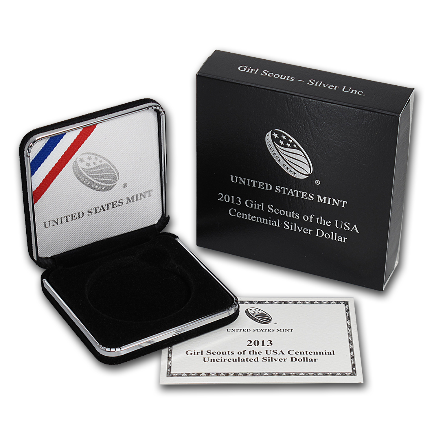 Buy OGP Box & COA - 2013 U.S. Mint Girl Scouts Silver BU Coin - Click Image to Close