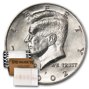 Buy 2002-P Kennedy Half Dollar 20-Coin Roll BU