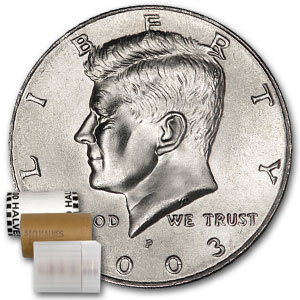 Buy 2003-P Kennedy Half Dollar 20-Coin Roll BU