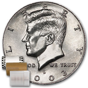 Buy 2003-D Kennedy Half Dollar 20-Coin Roll BU