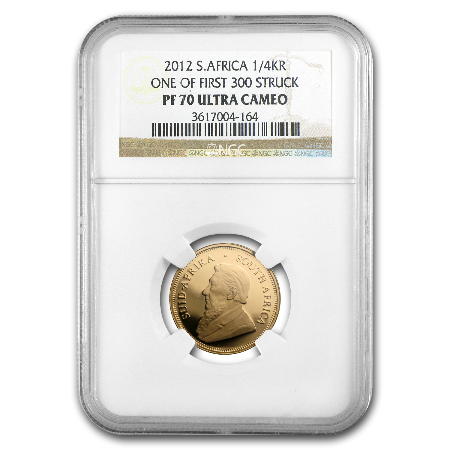 Buy 2012 S. Africa 1/4 oz Gold Krugerrand PF-70 NGC (1st 300 Struck) - Click Image to Close