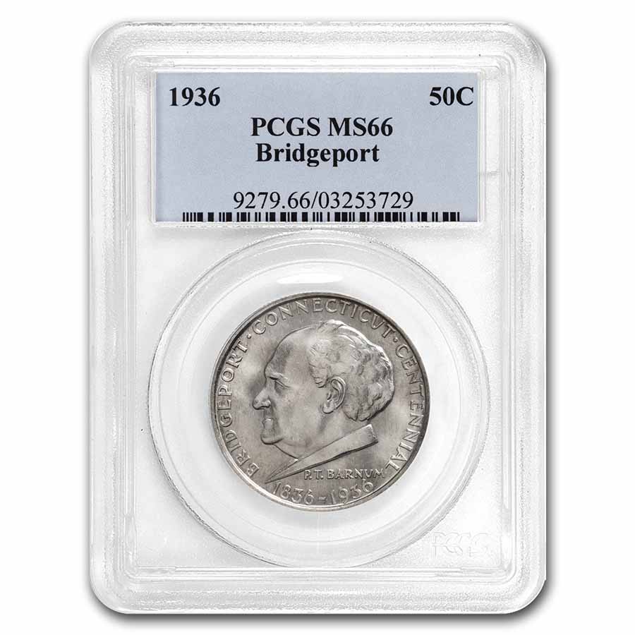 Buy 1936 Bridgeport Centennial Half Commem MS-66 PCGS