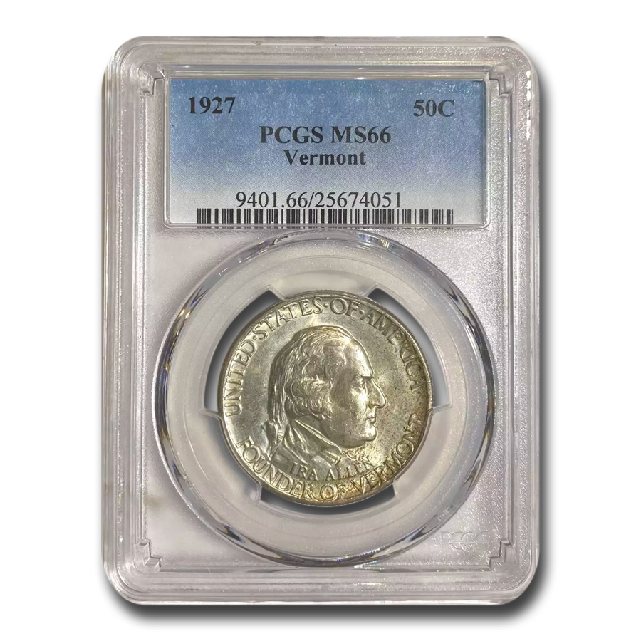 Buy 1927 Vermont Sesquicentennial Half Dollar MS-66 PCGS