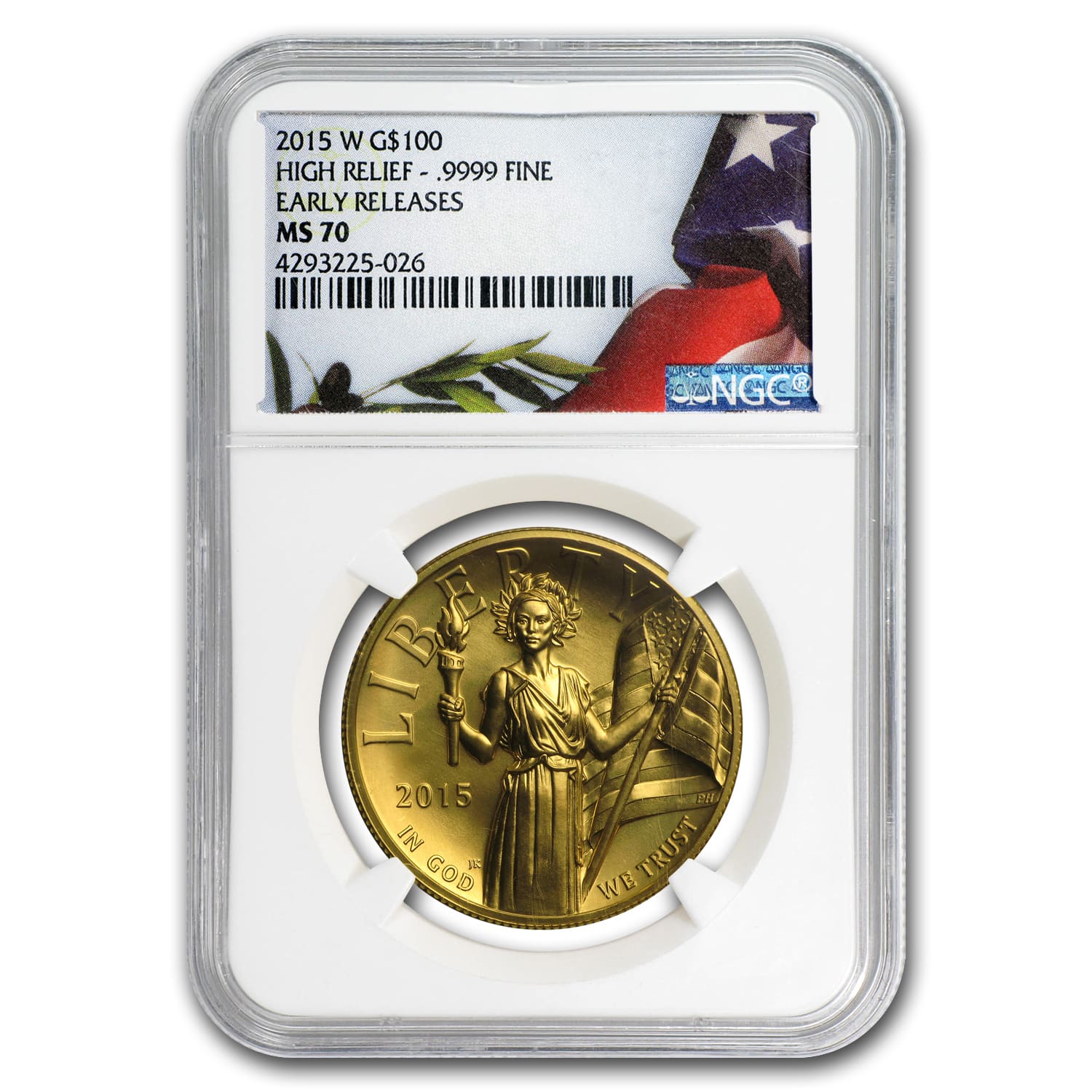 Buy MS-70 NGC 2015-W HR American Liberty Gold (Early Releases)