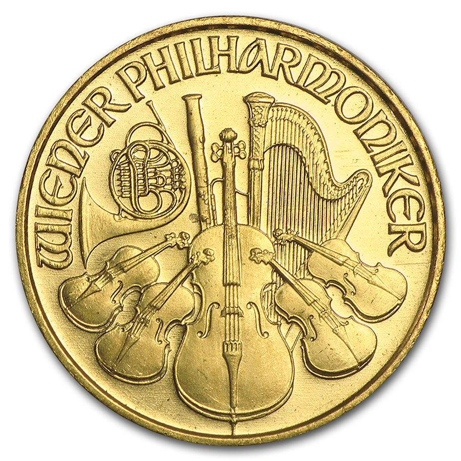 Buy 1993 Austria 1/10 oz Gold Philharmonic BU - Click Image to Close