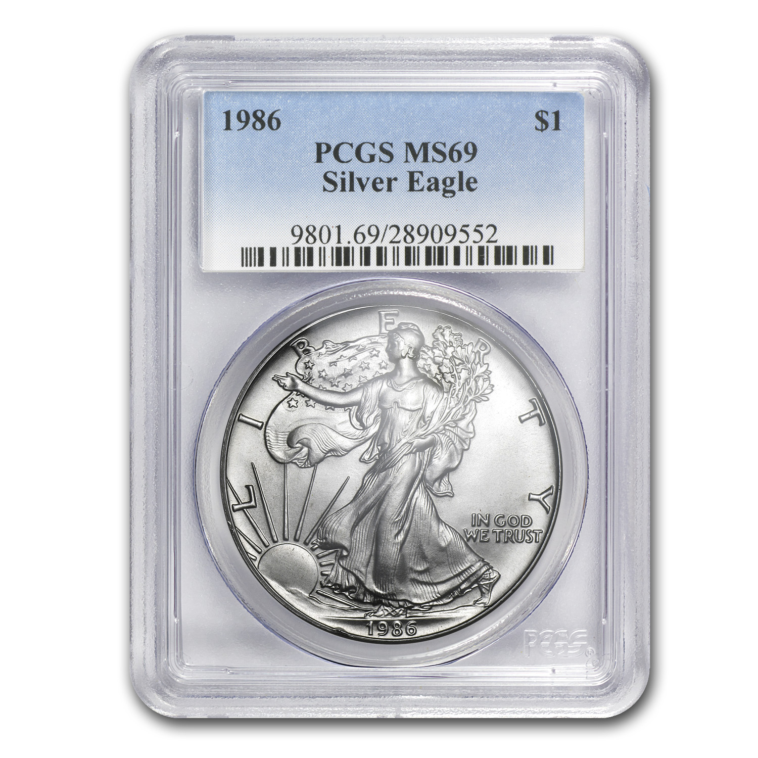 Buy 1986 American Silver Eagle MS-69 PCGS