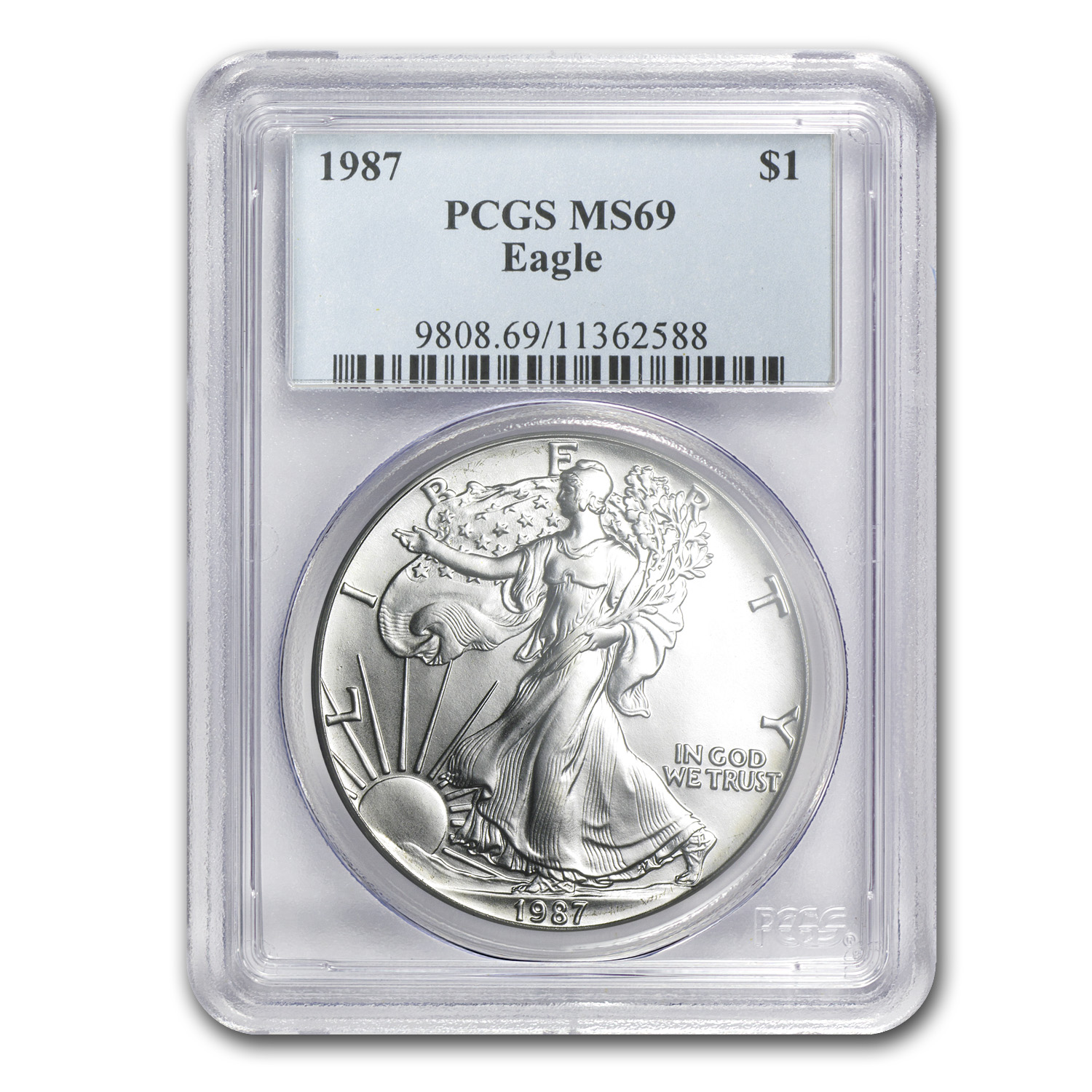 Buy 1987 American Silver Eagle MS-69 PCGS - Click Image to Close