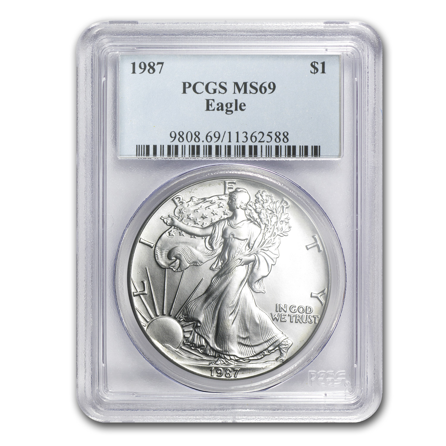 Buy 1987 American Silver Eagle MS-69 PCGS