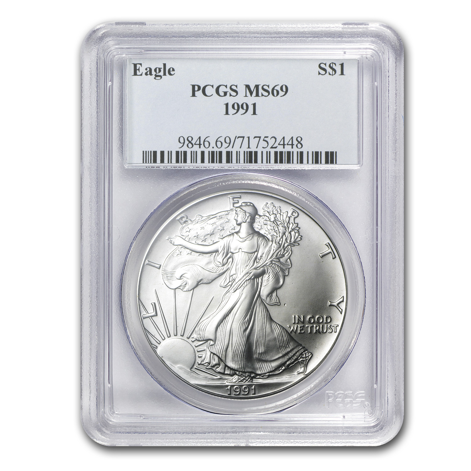 Buy 1991 American Silver Eagle MS-69 PCGS