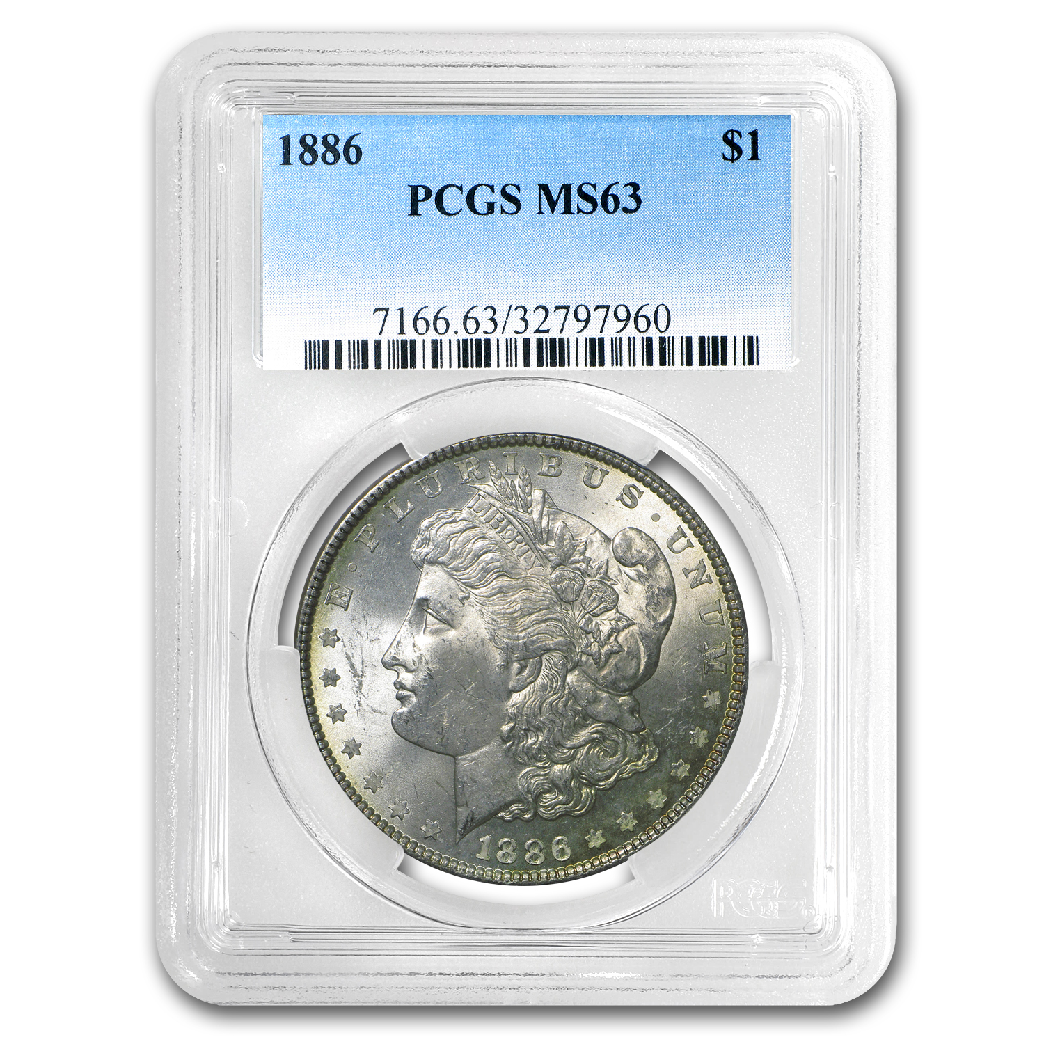 Buy 1878-1904 Morgan Dollars MS-63 PCGS (Toned, Obv/Rev)