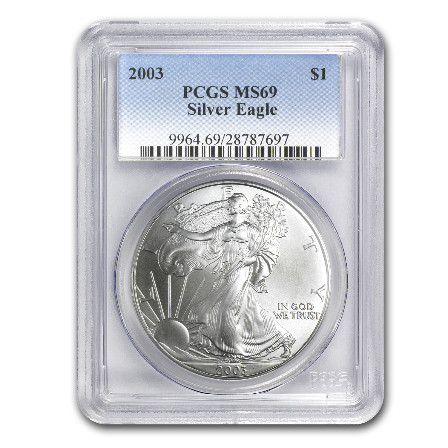 Buy 2003 American Silver Eagle MS-69 PCGS