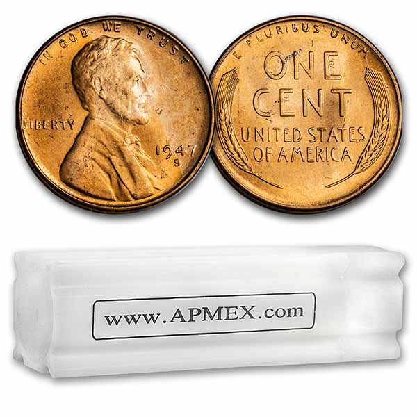 Buy 1947-S Lincoln Cent 50-Coin Roll BU