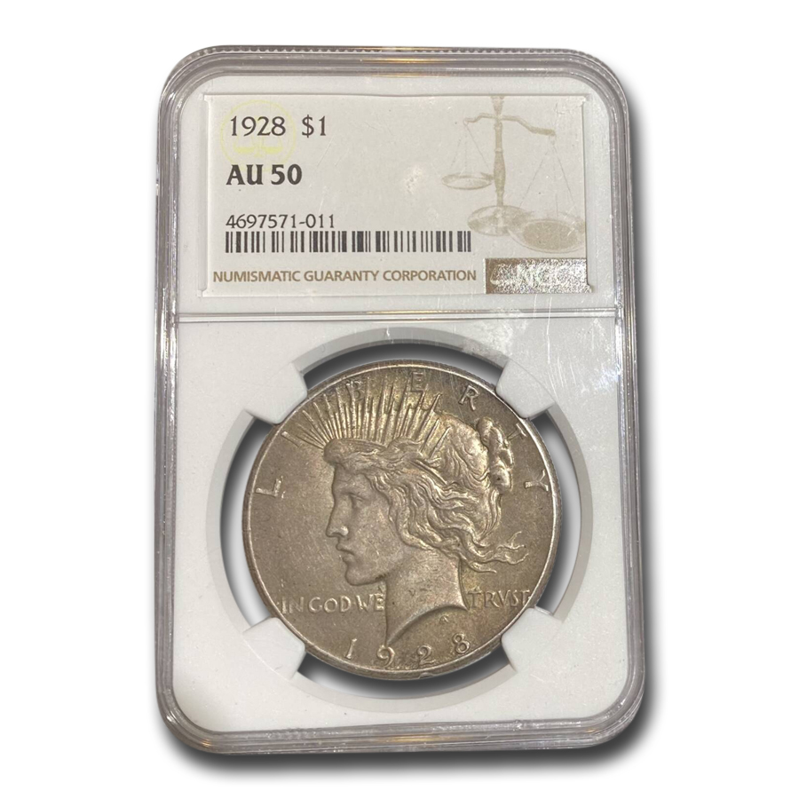 Buy 1928 Peace Dollar AU-50 NGC