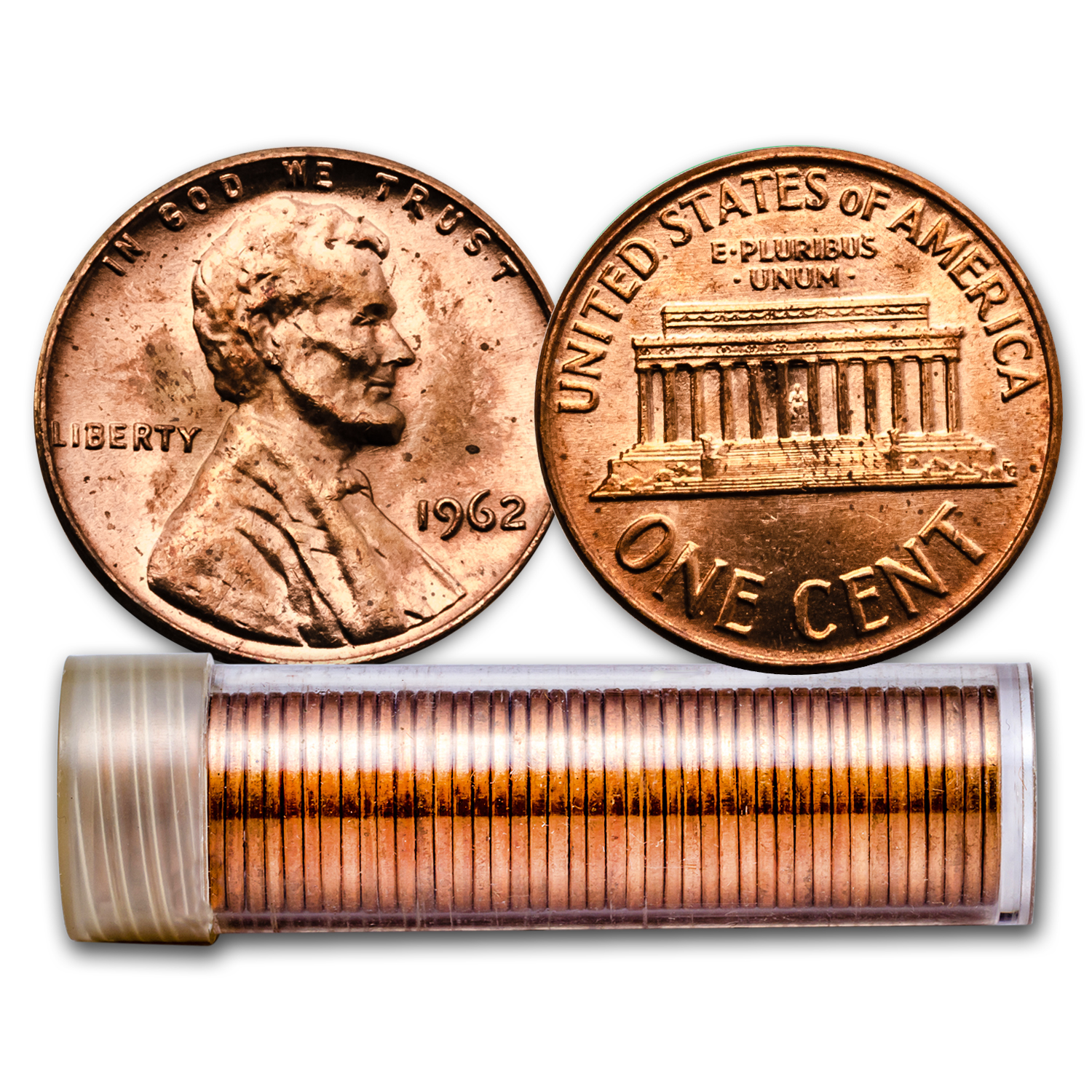Buy 1962 Lincoln Cent 50-Coin Roll BU