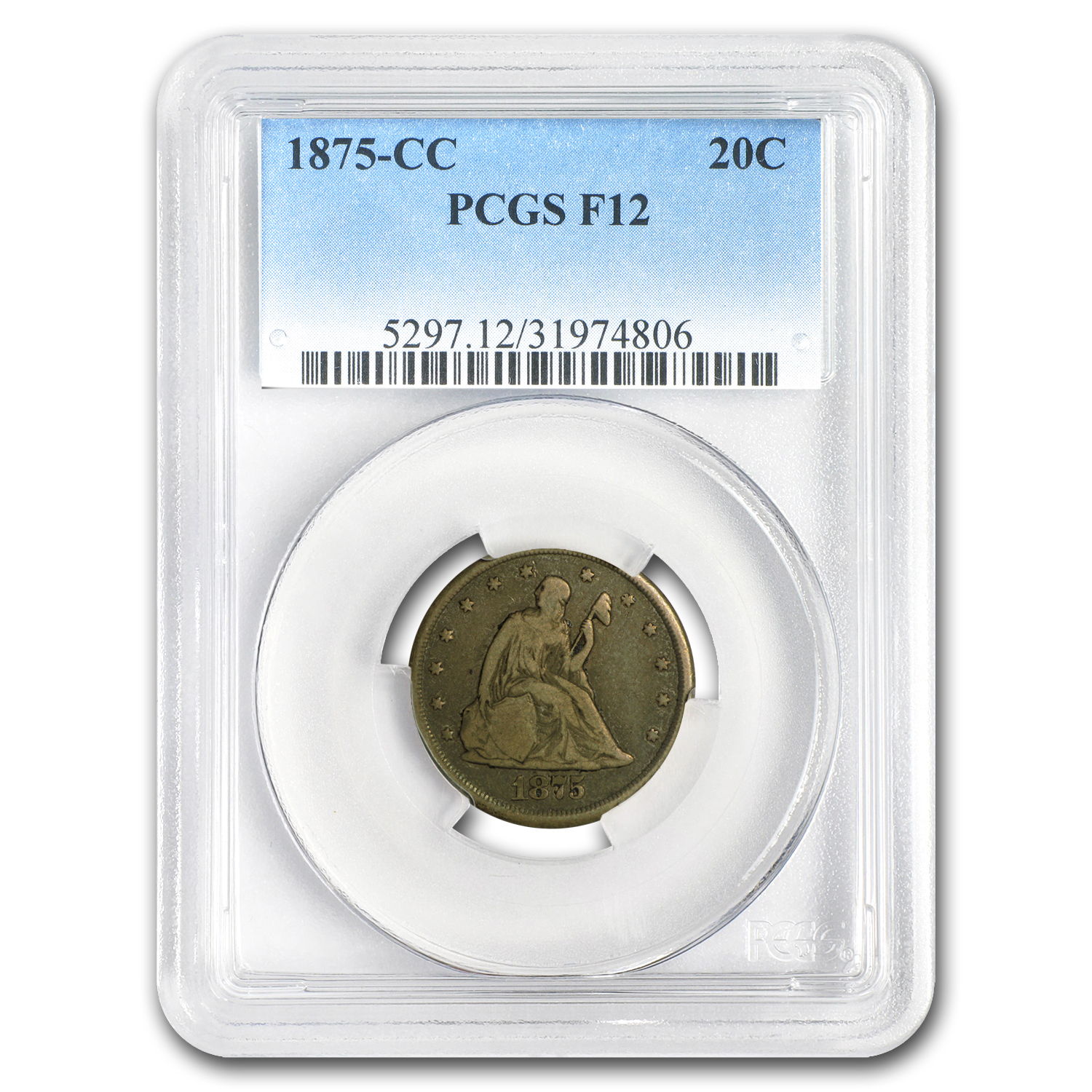 Buy 1875-CC Twenty Cent Piece Fine-12 PCGS