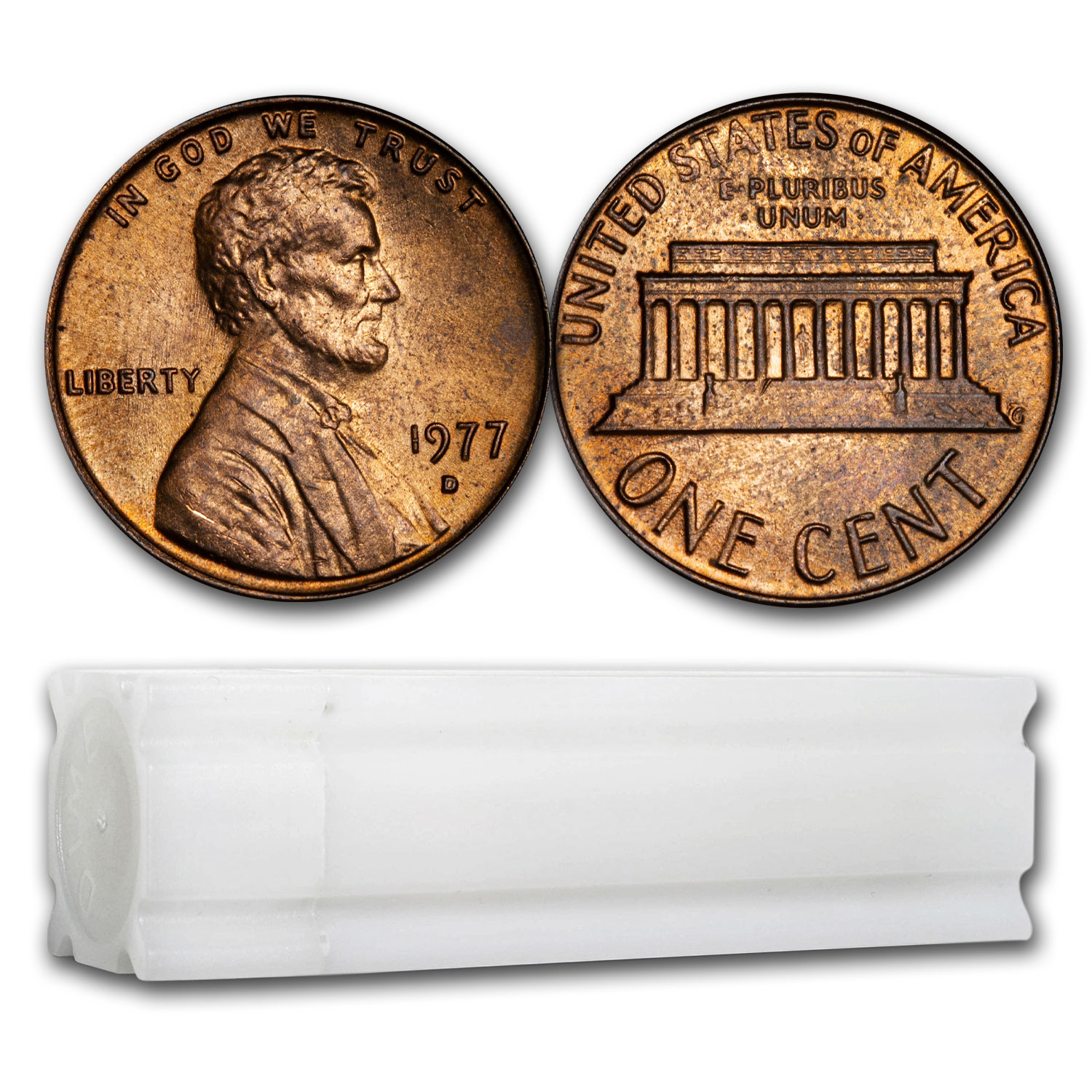 Buy 1977-D Lincoln Cent 50-Coin Roll BU