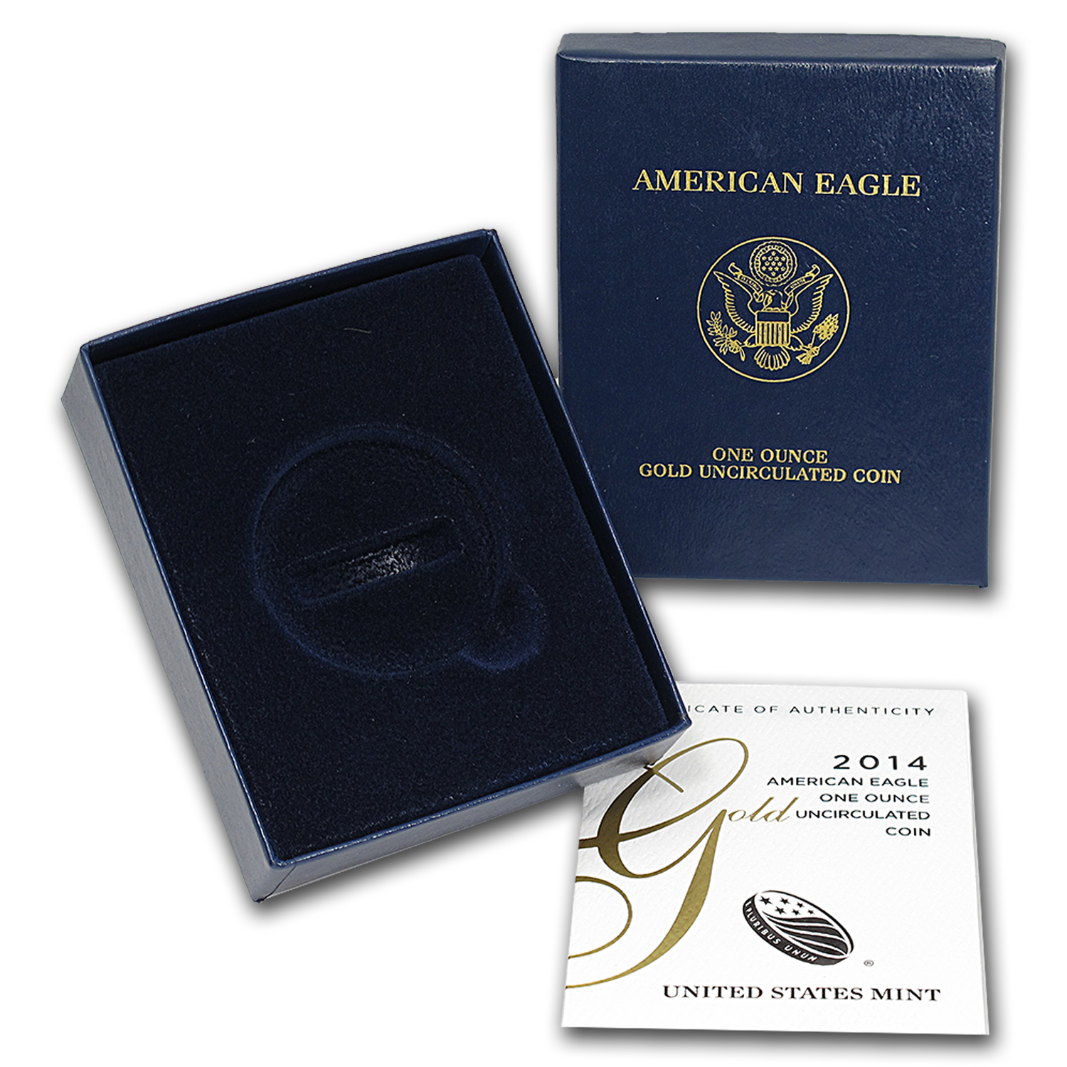 Buy OGP Box & COA - 2014-W 1 oz Burnished Gold Eagle - Click Image to Close