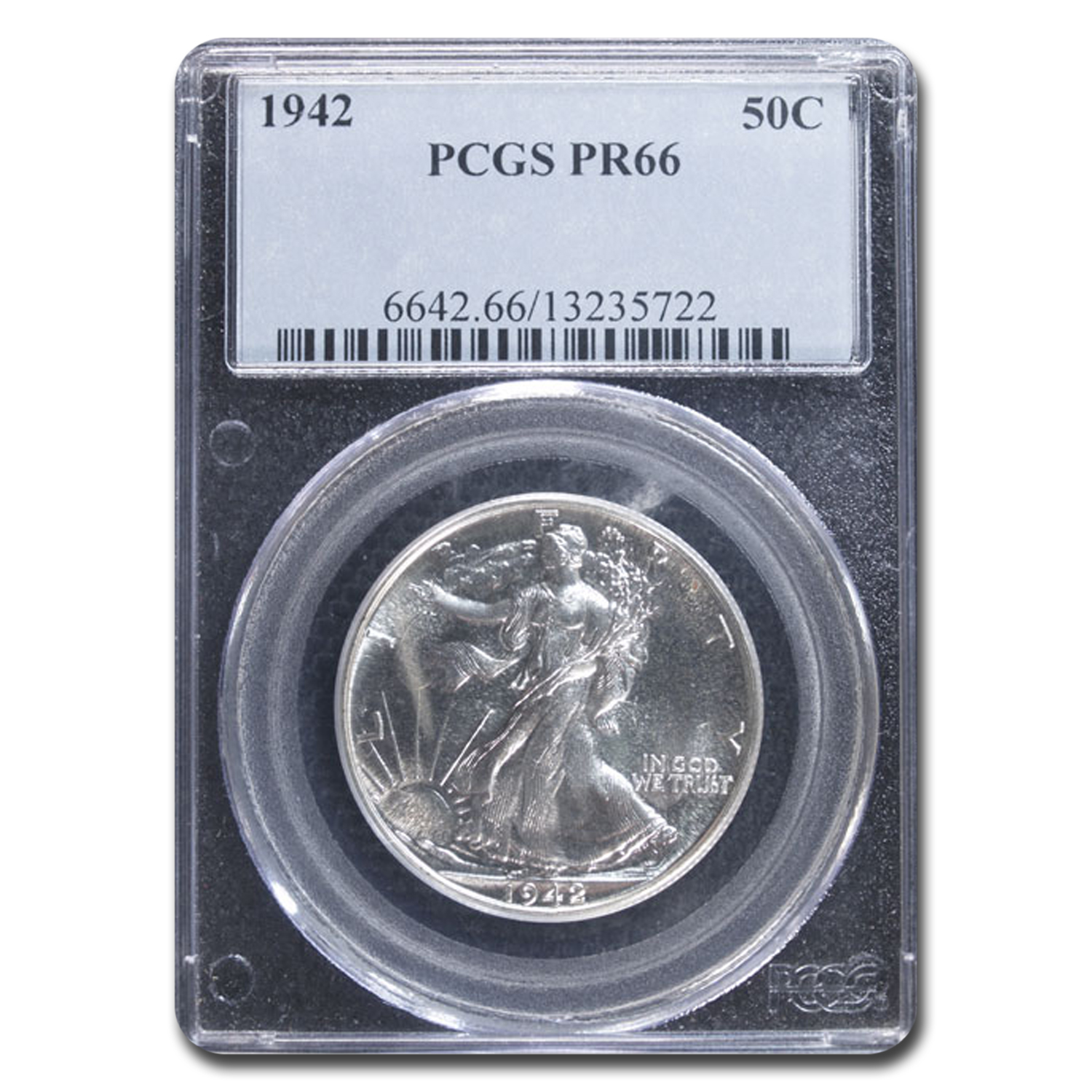 Buy 1942 Walking Liberty Half Dollar PR-66 PCGS