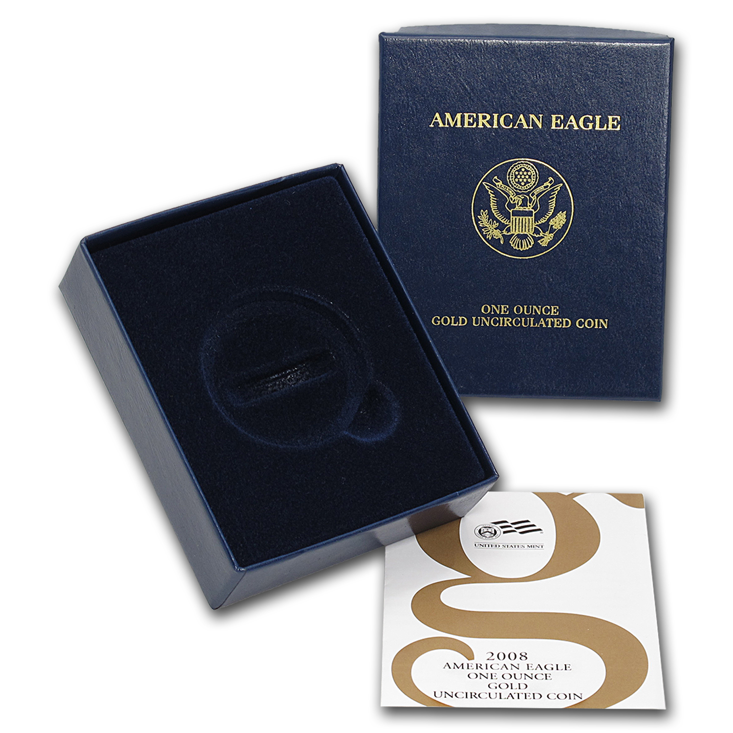 Buy OGP Box & COA - 2008 (W) 1 oz Burnished Gold American Eagle