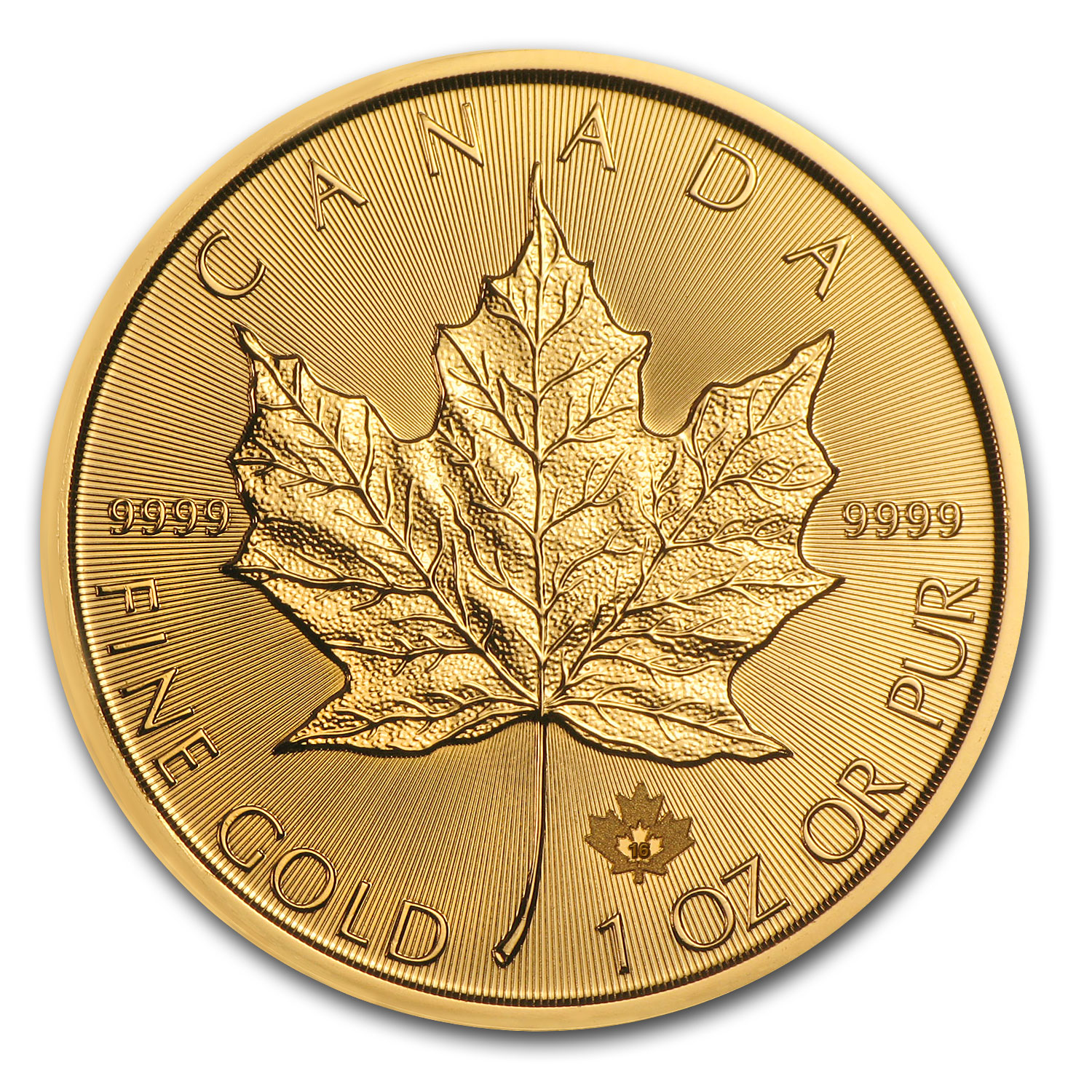 Buy 2016 Canada 1 oz Gold Maple Leaf BU - Click Image to Close