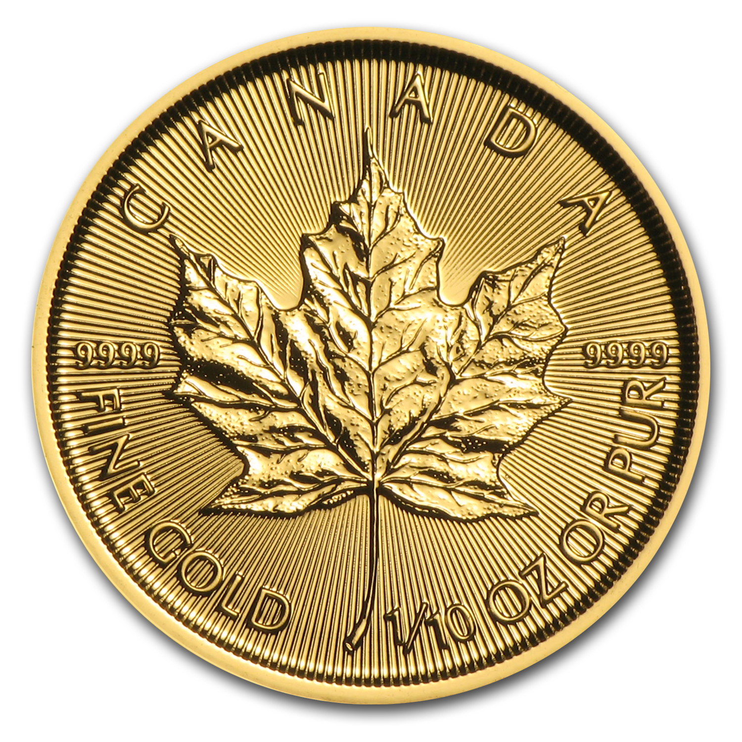 Buy 2016 Canada 1/10 oz Gold Maple Leaf BU - Click Image to Close