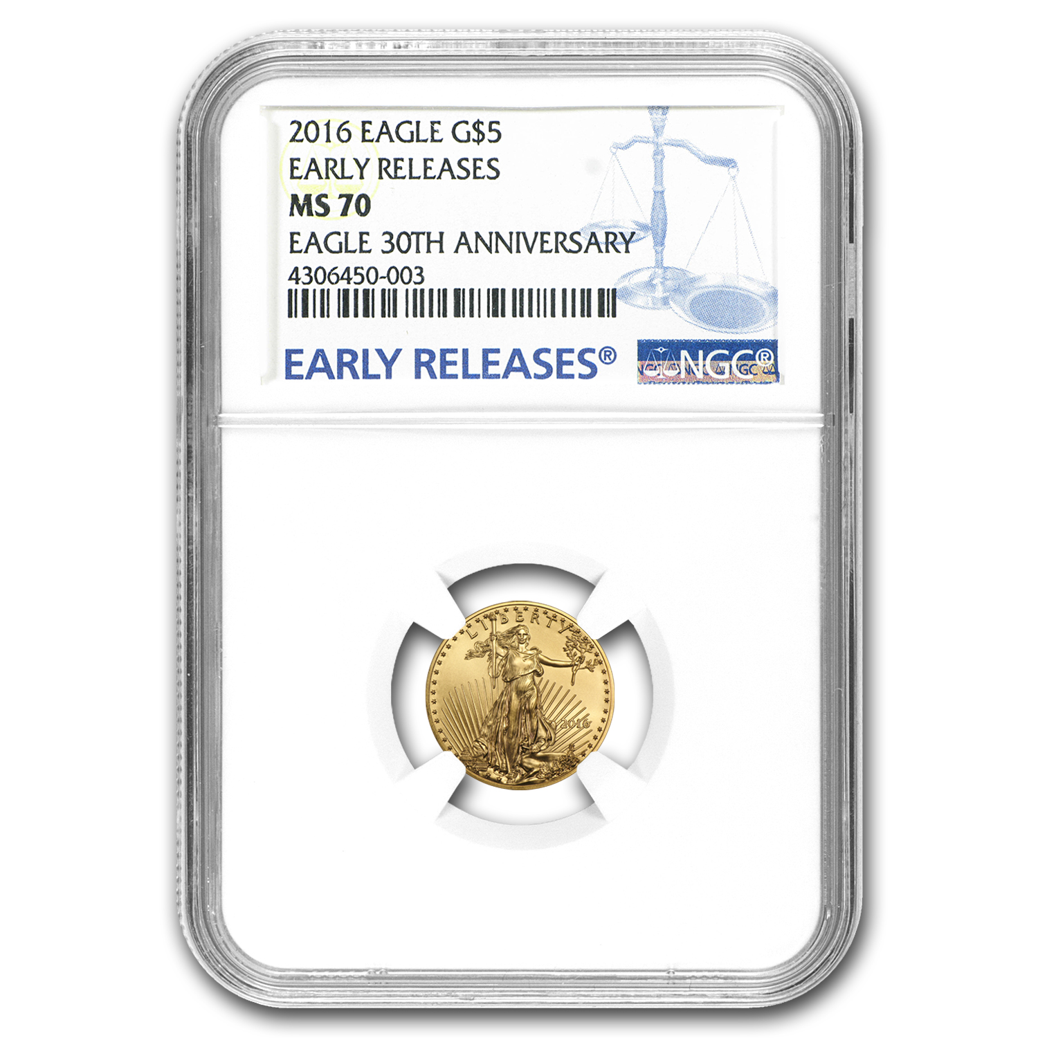 Buy 2016 1/10 oz American Gold Eagle MS-70 NGC (Early Releases)