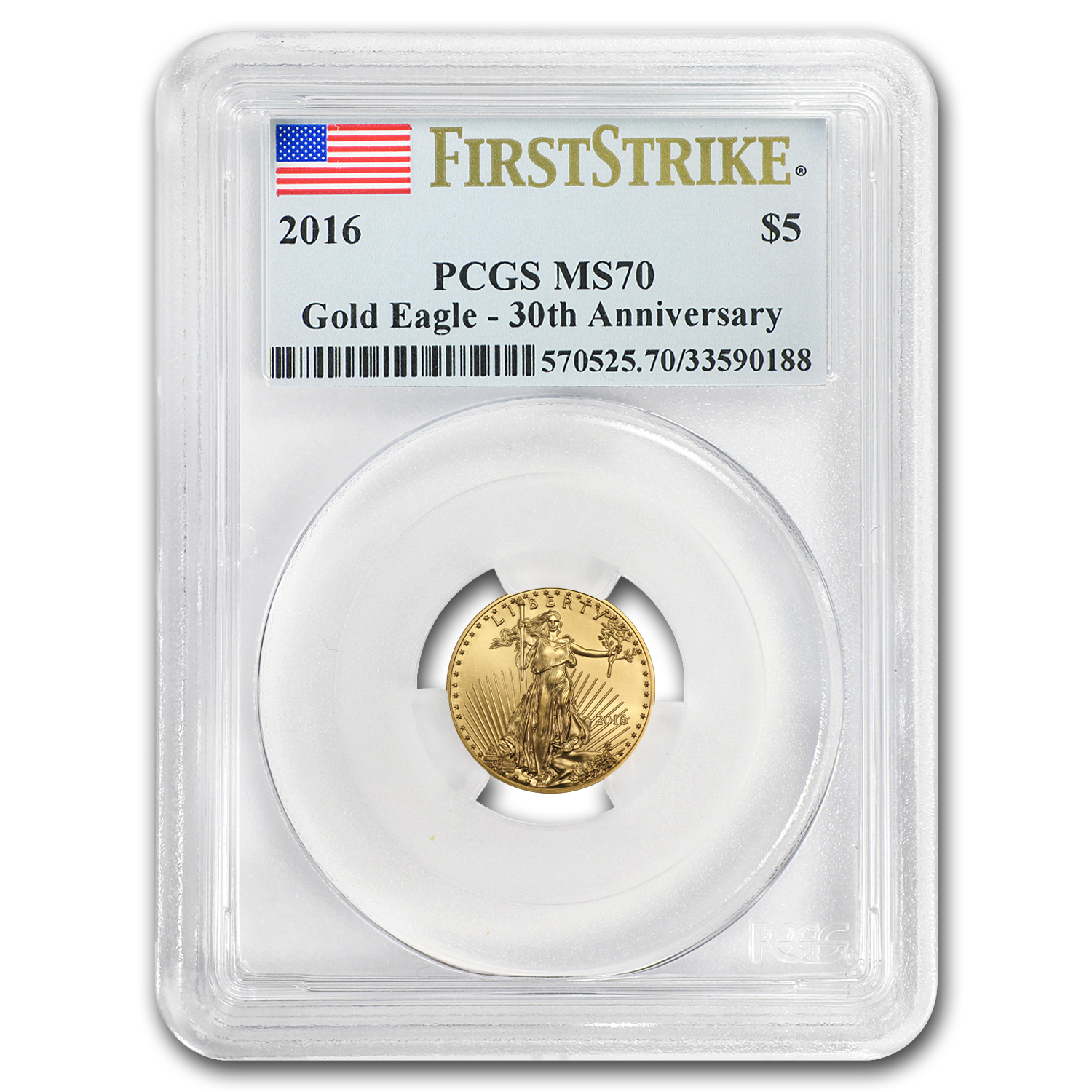 Buy 2016 1/10 oz American Gold Eagle MS-70 PCGS (FirstStrike?)