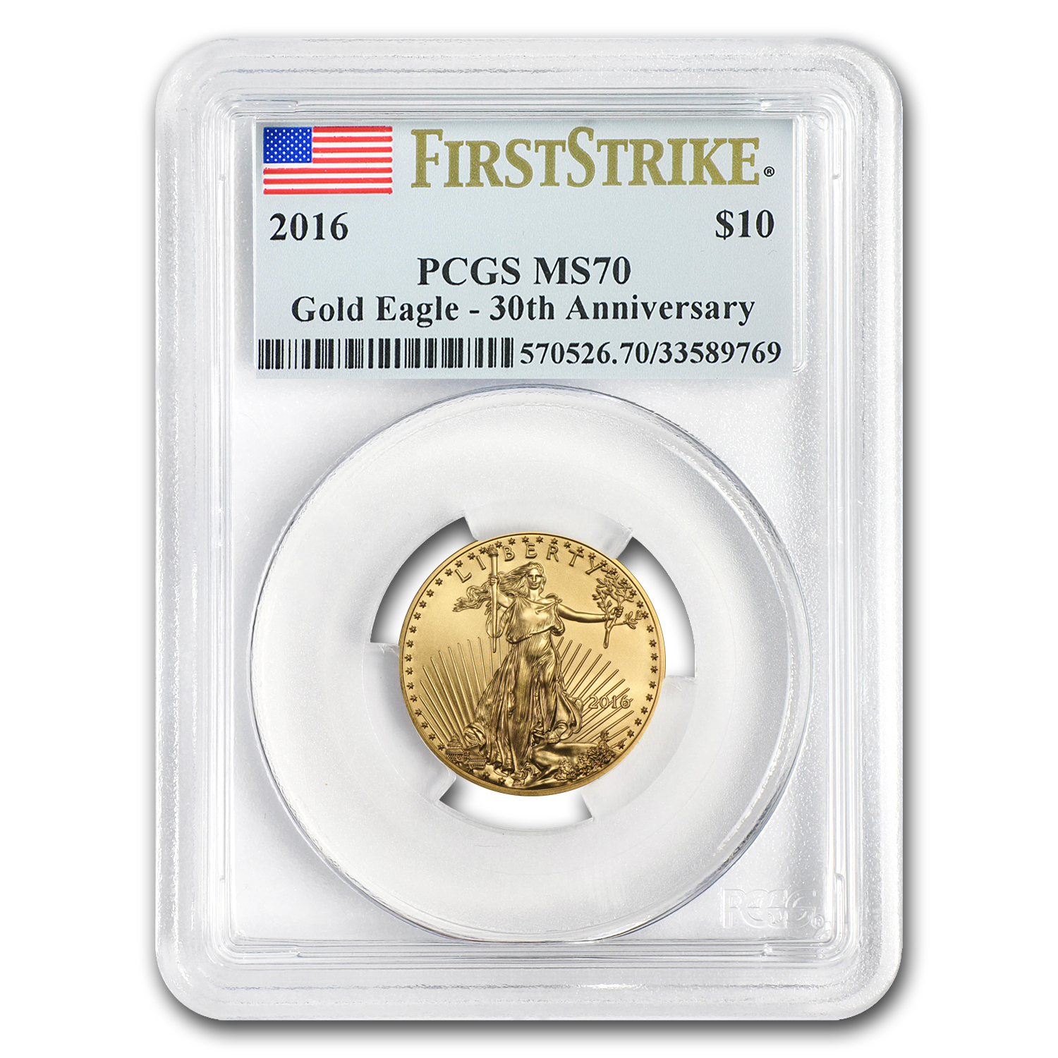 Buy 2016 1/4 oz American Gold Eagle MS-70 PCGS (FirstStrike?)