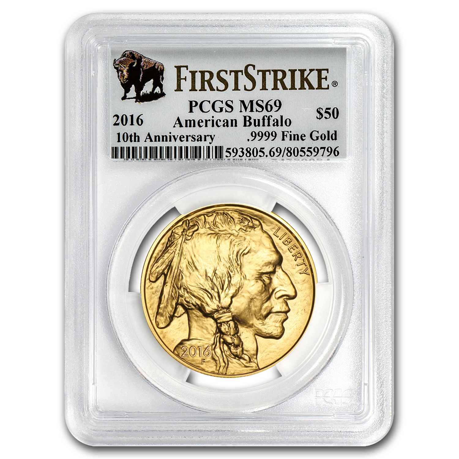 Buy 2016 1 oz Gold Buffalo MS-69 PCGS (FirstStrike?)